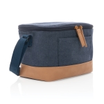 Sac isotherme publicitaire haut de gamme pour 6 canettes Getaway couleur bleu sixième vue