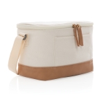 Sac isotherme publicitaire haut de gamme pour 6 canettes Getaway couleur blanc cassé sixième vue
