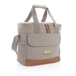 Sac isotherme haut de gamme de grande taille Getaway Large couleur gris vue avec logo