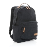 Sacs à dos en toile recyclée pour ordinateurs de 14´´ School Getaway couleur noir sixième vue