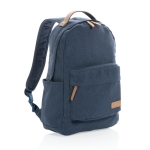 Sacs à dos en toile recyclée pour ordinateurs de 14´´ School Getaway couleur bleu