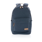 Sacs à dos en toile recyclée pour ordinateurs de 14´´ School Getaway couleur bleu deuxième vue