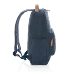 Sacs à dos en toile recyclée pour ordinateurs de 14´´ School Getaway couleur bleu troisième vue