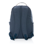 Sacs à dos en toile recyclée pour ordinateurs de 14´´ School Getaway couleur bleu quatrième vue