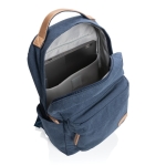 Sacs à dos en toile recyclée pour ordinateurs de 14´´ School Getaway couleur bleu cinquième vue
