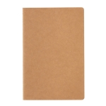 Carnet à couverture souple certifié FSC A5 feuilles rayées Soft Forest couleur marron avec zone d'impression