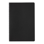 Carnet à couverture souple certifié FSC A5 feuilles rayées Soft Forest couleur noir deuxième vue