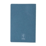 Carnet à couverture souple certifié FSC A5 feuilles rayées Soft Forest couleur bleu troisième vue