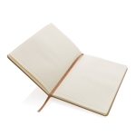 Carnet rigide avec certification FSC A5 avec pages lignées Hard Forest couleur marron cinquième vue