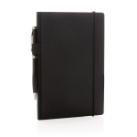Carnet avec poche et certificat FSC® A5 pages lignées Deluxe Forest couleur noir quatrième vue