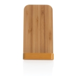 Support en bambou avec chargeur sans fil Natura Stand FSC couleur marron troisième vue