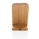 Support en bambou avec chargeur sans fil Natura Stand FSC couleur marron quatrième vue