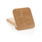 Support en bambou avec chargeur sans fil Natura Stand FSC couleur marron sixième vue