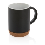 Tasse en céramique avec base en liège et couleur mate 280 ml Cork Base couleur noir