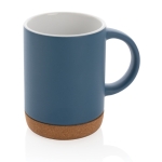 Tasse en céramique avec base en liège et couleur mate 280 ml Cork Base couleur bleu