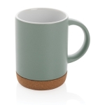 Tasse en céramique avec base en liège et couleur mate 280 ml Cork Base couleur vert menthe
