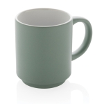 Tasse pour entreprise en céramique empilable au design coloré 180ml couleur vert menthe