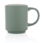 Tasse pour entreprise en céramique empilable au design coloré 180ml couleur vert menthe deuxième vue