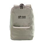 Sac à dos de transport pour PC de 15,6'' en polyester recyclé couleur vert clair avec zone d'impression