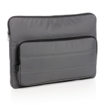Housse pour PC portable recyclée avec poche latérale 15,6” Pocket RPET couleur gris foncé deuxième vue
