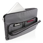 Housse pour PC portable recyclée avec poche latérale 15,6” Pocket RPET couleur gris foncé cinquième vue
