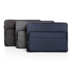 Housse pour PC portable recyclée avec poche latérale 15,6” Pocket RPET couleur gris foncé vue générale