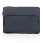 Housse pour PC portable recyclée avec poche latérale 15,6” Pocket RPET couleur bleu marine deuxième vue