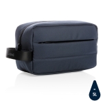 Trousse de toilette en matériaux recyclés Pocket Impact RPET couleur bleu marine
