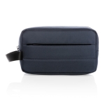 Trousse de toilette en matériaux recyclés Pocket Impact RPET couleur bleu marine deuxième vue