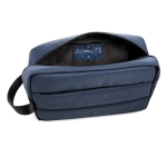 Trousse de toilette en matériaux recyclés Pocket Impact RPET couleur bleu marine cinquième vue