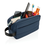 Trousse de toilette en matériaux recyclés Pocket Impact RPET couleur bleu marine sixième vue