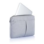 Housse pour ordinateur portable en polyester sans PVC 15” Accessories couleur gris deuxième vue