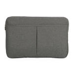 Housse pour ordinateur portable en polyester sans PVC 15” Accessories couleur gris foncé quatrième vue