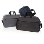 Sac de sport écologique au look moderne Pocket Impact RPET couleur bleu marine vue générale