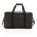 Élégant sac de voyage en cuir synthétique avec sangle ajustable Smooth couleur noir deuxième vue