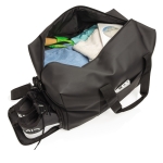 Élégant sac de voyage en cuir synthétique avec sangle ajustable Smooth couleur noir sixième vue