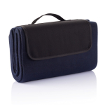 Couverture pique-nique pliante personnalisée en polaire 180g/m² couleur bleu marine deuxième vue