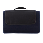 Couverture pique-nique pliante personnalisée en polaire 180g/m² couleur bleu marine troisième vue
