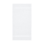 Serviette de bain personnalisée 70x140 cm en coton de 450 g/m2 SoftBath couleur blanc deuxième vue frontale