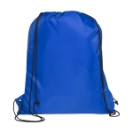 Sac cordon personnalisé avec poche en PET recyclé en couleur Adventure couleur bleu roi deuxième vue arrière