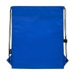 Sac cordon personnalisé avec poche en PET recyclé en couleur Adventure couleur bleu roi troisième vue arrière