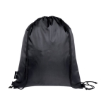 Sac à dos ficelle personnalisable RPET pliable avec une poche avant couleur gris deuxième vue arrière