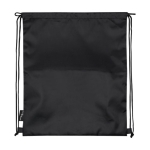 Sac à dos ficelle personnalisable RPET pliable avec une poche avant couleur gris troisième vue arrière