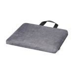 Sac à dos ficelle personnalisable RPET pliable avec une poche avant couleur gris troisième vue