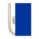 Sac à dos à cordons en coton biologique de 140 g/ m2 Pure Max couleur bleu roi