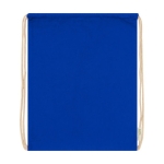 Sac à dos à cordons en coton biologique de 140 g/ m2 Pure Max couleur bleu roi troisième vue frontale