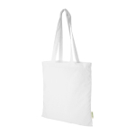 Tote-bag en coton biologique imprimé 140 g/m2 couleur blanc