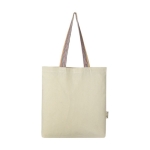 Sacs à logo recyclé avec poignées arc-en-ciel 180 g/m2 Tote Rainbow couleur naturel deuxième vue frontale