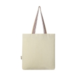 Sacs à logo recyclé avec poignées arc-en-ciel 180 g/m2 Tote Rainbow couleur naturel deuxième vue arrière