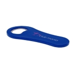 Décapsuleur en paille de blé coloré pour le merchandising Wheat Straw couleur bleu roi vue avec impression sérigraphique